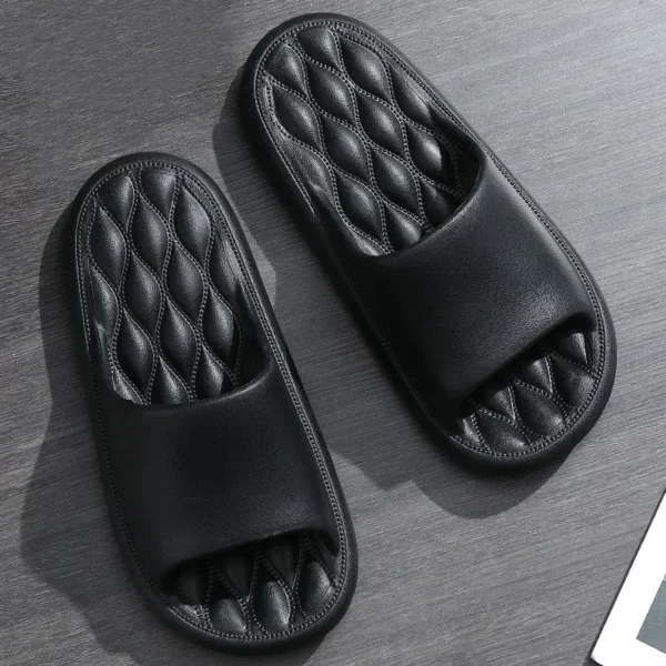Youpin Xiaomi Plus-Size Slippers Fashion Non-slip EVA Bathroom Slides Sandals Summer Indoor Soft Sole Thick Platform Men Women - Image 3