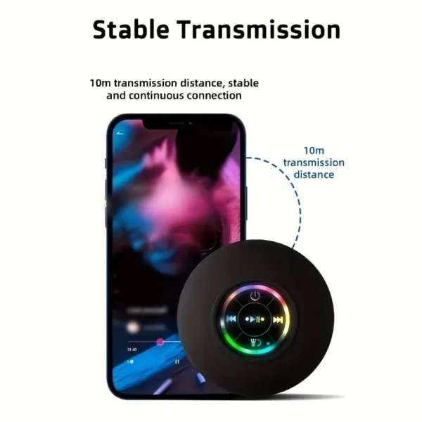 XIAOMI Portable Bluetooth Wireless Mini Speaker Waterproof Bluetooth Speaker LED Light with Suctio Bathroom Loudspeaker Box Home - Image 4