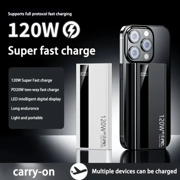 Xiaomi 120W 200000mAh High Capacity Power Bank Super Fast Charging Power Bank Portable Battery Charger For iPhone Samsung Huawei - Image 4