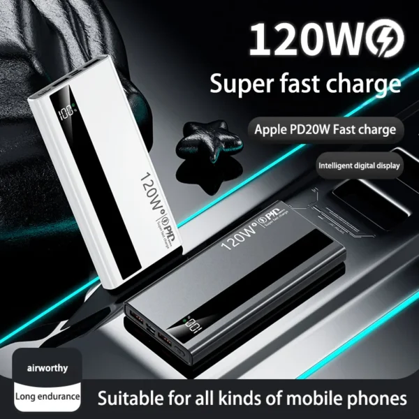 Xiaomi 120W 200000mAh High Capacity Power Bank Super Fast Charging Power Bank Portable Battery Charger For iPhone Samsung Huawei - Image 5