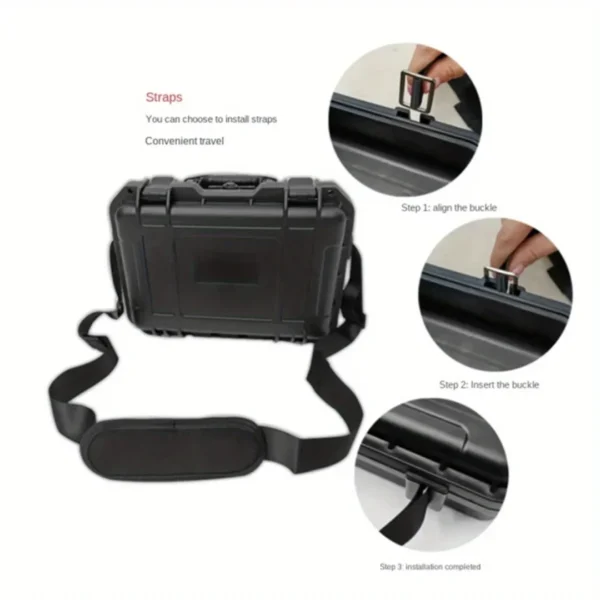 1pc Waterproof Hard Carry Case Bag Tool Case With Pre-cut Sponge Storage Box Safety Protector Organizer Hardware Toolbox - Image 3